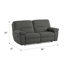 Alberta - 2 Piece Reclining Loveseat - Charcoal Gray