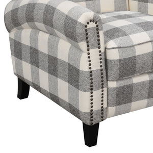 Willow Creek - Press Back Chair - Pebble Gray Buffalo Check