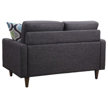 Watsonville - Upholstered Track Arm Tufted Loveseat - Gray