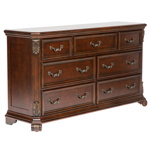 Messina Estates - 7 Drawer Dresser - Dark Brown