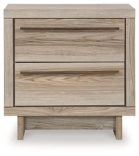 Hasbrick - Tan - Two Drawer Night Stand