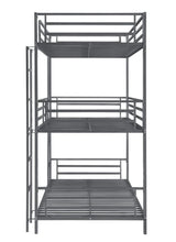 Maynard - Metal Twin Triple Bunk Bed - Gunmetal