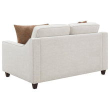 Christine - Upholstered Sloped Arm Loveseat - Beige