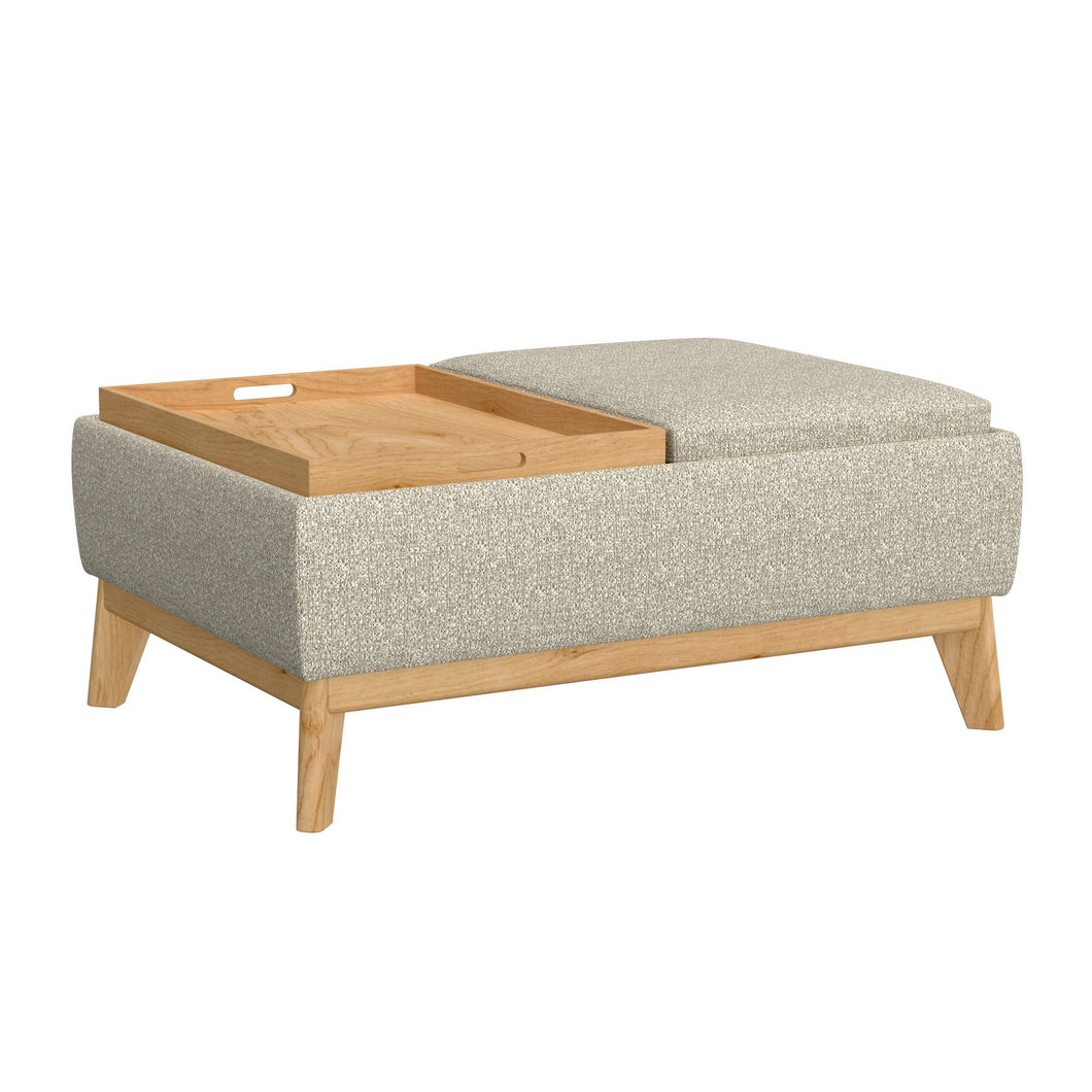 Reverie - Reversible Tray Ottoman - Gray