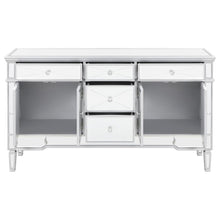 Duchess - 5-Drawer Mirrored Storage Accent Cabinet - Silver