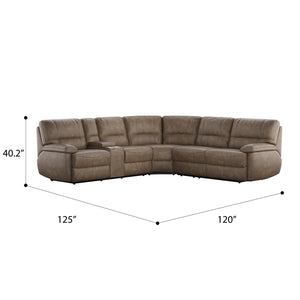 Aurora - Full Sleeper And Power Sectional - Brown