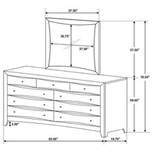 Phoenix - 9-Drawer Dresser With Mirror - Cappuccino