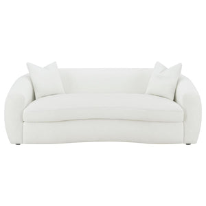 Isabella - Faux Sheepskin Upholstered Sofa Natural - Ivory