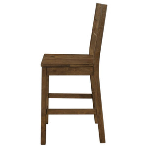 Coleman - Wood Counter Chair (Set of 2) - Rustic Golden Brown