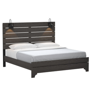 Thompson - King Bed - Stone Brown