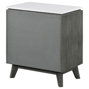 Nathan - 2-Drawer Nightstand - Gray