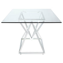 Beaufort - Rectangular Glass Top Dining Table - Chrome