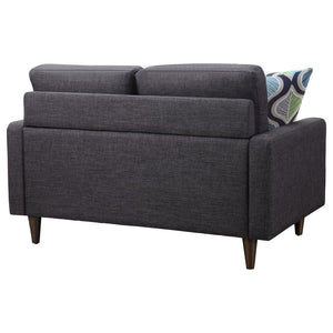 Watsonville - Upholstered Track Arm Tufted Loveseat - Gray