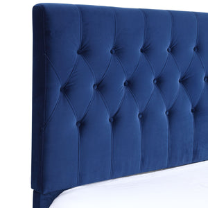 Amelia - Upholstered California King Bed - Navy