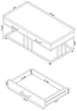 Dalya - 2-Drawer Rectangular Coffee Table - White High Gloss