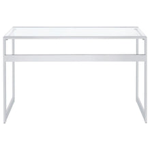 Hartford - Glass Top Writing Desk - Chrome