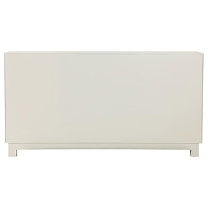 Voula - 4 Door Wood Accent Storage Cabinet - White And Gold