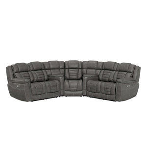 Rosenberg - Power Reclining Sectional - Dark Gray