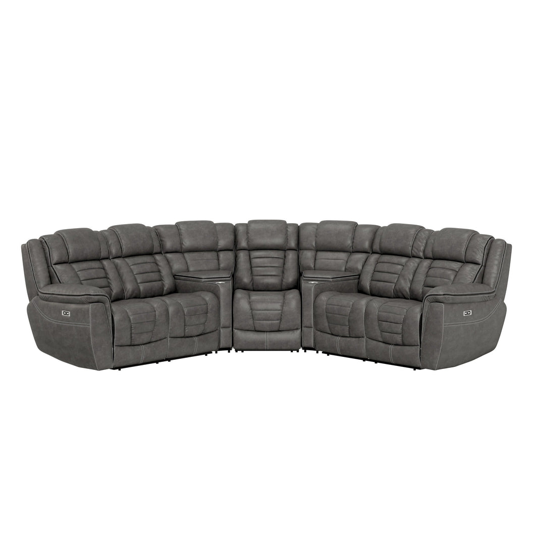 Rosenberg - Power Reclining Sectional - Dark Gray