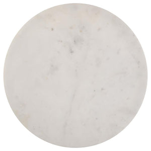 Miguel - Round Marble Top Coffee Table - White And Black