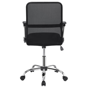 Gerta - Upholstered Adjustable Mesh Office Desk Chair - Black