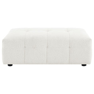 Everly - Boucle Upholstered Rectangular Ottoman - White