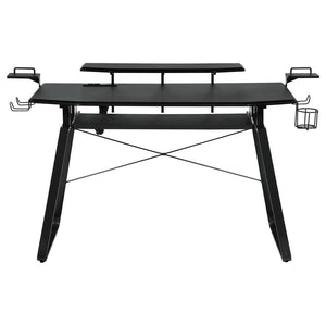 Alfie - Gaming Desk With USB Ports - Gunmetal