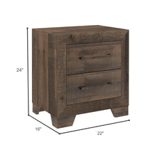 Peyton - 2-Drawer Nightstand - Brown Penny