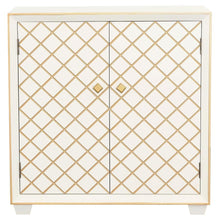 Belinda - 2 Door Storage Accent Cabinet - White And Gold