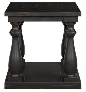 Mallacar - Black - Rectangular End Table