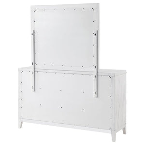 Marielle - 6-Drawer Dresser With Mirror - Distressed White