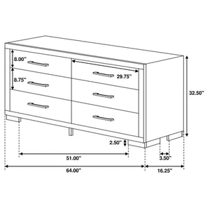 Jessica - 6-drawer Dresser