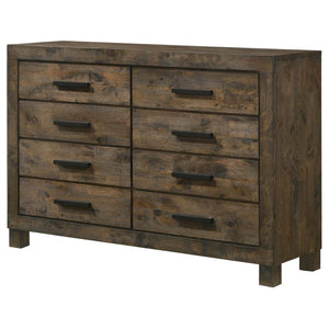 Woodmont - 8-Drawer Dresser - Rustic Golden Brown