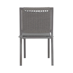 Plantation Key - Outdoor Panel Back Side Chair - Granite