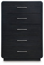 Rowanbeck - Black - Five Drawer Chest