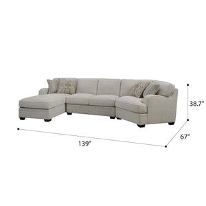 Analiese - Sectional - Ivory Tan