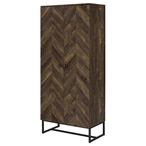 Carolyn - 2 Door Engineered Wood Accent Cabinet - Rustic Oak