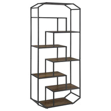 Leland - 6-Shelf Bookshelf - Rustic Brown