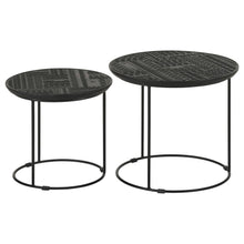 Loannis - 2 Piece Round Mango Wood Nesting Table - Matte Black