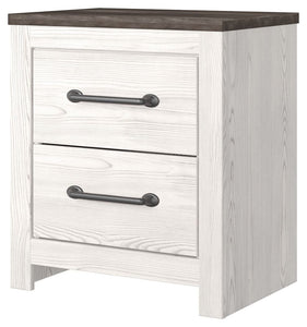 Gerridan - White / Gray - Two Drawer Night Stand