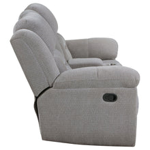 Gilson - Chenille Upholstered Reclining Loveseat - Gray