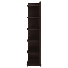 Alder - 6-Shelf Corner Bookcase - Cappuccino