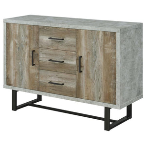 Abelardo - 3-Drawer Engineered Wood Cabinet - Weathered Oak