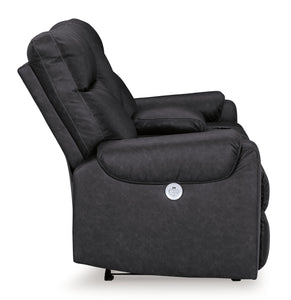 Axtellton - Carbon - Dbl Power Reclining Loveseat with Console