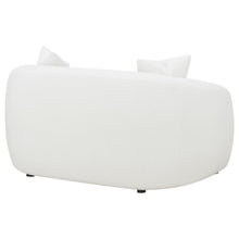 Isabella - Faux Sheepskin Upholstered Loveseat Natural - Ivory