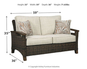 Paradise - Medium Brown - Loveseat w/Cushion