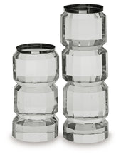 Brentley - Clear / Silver Finish - Candle Holder Set (Set of 2)