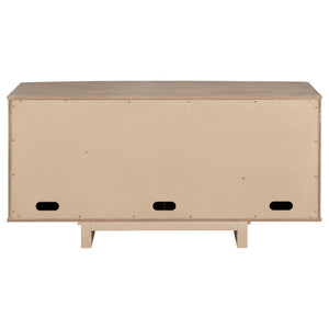 Kailani - 4-Door Cane Sideboard Buffet Cabinet - Beige Oak