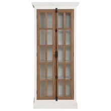 Tammi - 2 Door Wood Tall Cabinet Distressed White And Brown - Distressed White And Brown