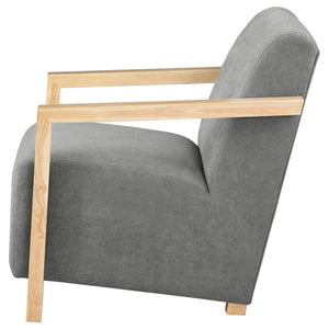 Diego - Upholstered Accent Arm Chair With Wood Arms